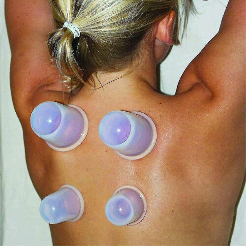 (Transparent) 4pcs Silicone Vacuum Cup, Cupping Therapy Set 2