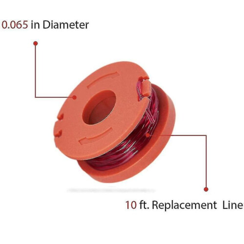 8pcs Replacement Lawnmower Spools with 2 Cap Cover for Worx Thread 2
