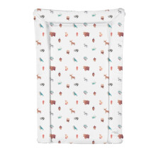 Baby Waterproof Changing Mat Raised Edges, Colourful Woodland Animals