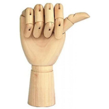 Wooden Hand Model Wood Artist Drawing Manikin Mannequin with Flexible Fingers