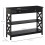 Homcom HOMCOM Console Table Side Desk Shelves Drawers Open Top X Support Hallway Black 9
