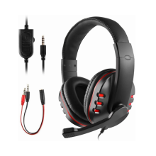 Casque de jeu filaire 3,5 mm avec microphone pour PS4, Xbox One S, noir