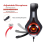Fone de Ouvido com Microfone e Luz Led para Xbox One Pc Laptop Vermelho 6