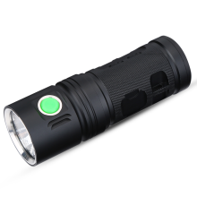 Ultra Light Portable Waterproof Rechargeable LED Flashlight Mini Torch with Lanyard(Black)