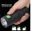 Ultra Light Portable Waterproof Rechargeable LED Flashlight Mini Torch with Lanyard(Black) 8