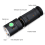 Ultra Light Portable Waterproof Rechargeable LED Flashlight Mini Torch with Lanyard(Black) 3