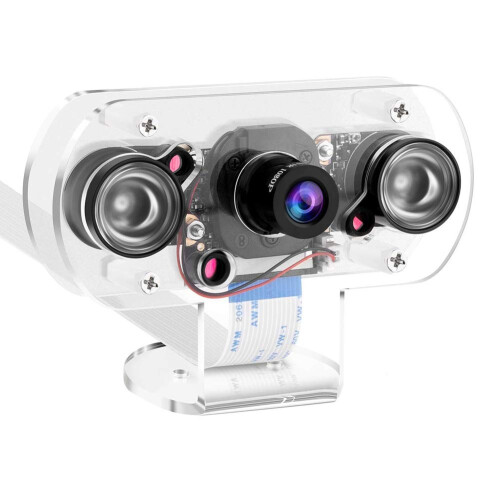 4B Camera with Holder and Cable IR Camera Module 5MP OV5647 Webcam Automatically Switching Between Day(White)