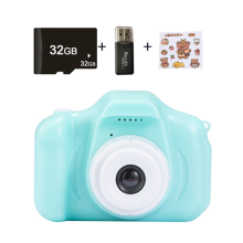 Appareil photo numérique 1080p pour enfants avec écran couleur 2 pouces et emplacement pour carte Micro SD (carte SD 32 Go incluse) Vert