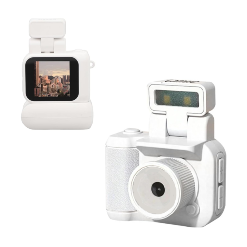 Porte-clés Caméra Porte-clés Caméra avec Flash Mini Porte-clés Caméra Mini Caméra de Sport HD Mini Porte-clés Caméra Blanc