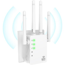1200 Mb/s dvojpásmový port LAN Wan cez nástenný internetový zosilňovač pre stabilné a silné pokrytie (biela)