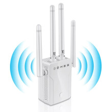 VPMKP WiFi Extender 1200 Mbps Dual Band (2,4G/5G) – pokrýva až 9800 stôp a 35 zariadení, WiFi Booster a Internet Repeater