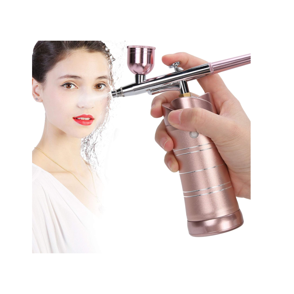 Chronus Pink Water Oxygen Sprayer - Handheld Oxygen Injection Airbrush Face Moisturizing Sprayer Portable Nano Spray Airbrush Facial Mist Sprayer(Pink)