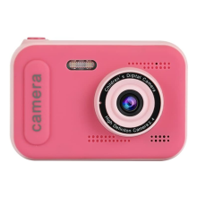 Mini appareil photo numérique 1080p pour enfants, double objectif, écran IPS 2,4 pouces, rose