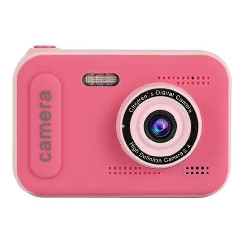 1080P Mini Câmara Digital Infantil Câmara de Vídeo Digital Infantil Lente Dupla Tela Ips de 2 4 Polegadas Rosa