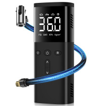 Compressor de Ar Portátil para Inflador de Pneus Bomba de Ar Automática de 150 Psi para Pneus de Carro Bomba de Pneu Elétrica Dc 12V com M