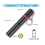 Mini LED Keychain Flashlight, 2 Pack Pocket Size Torch with 3 Light Modes, Waterproof Ultra Bright Portable Key Chain Small Flash Light(Black) 3