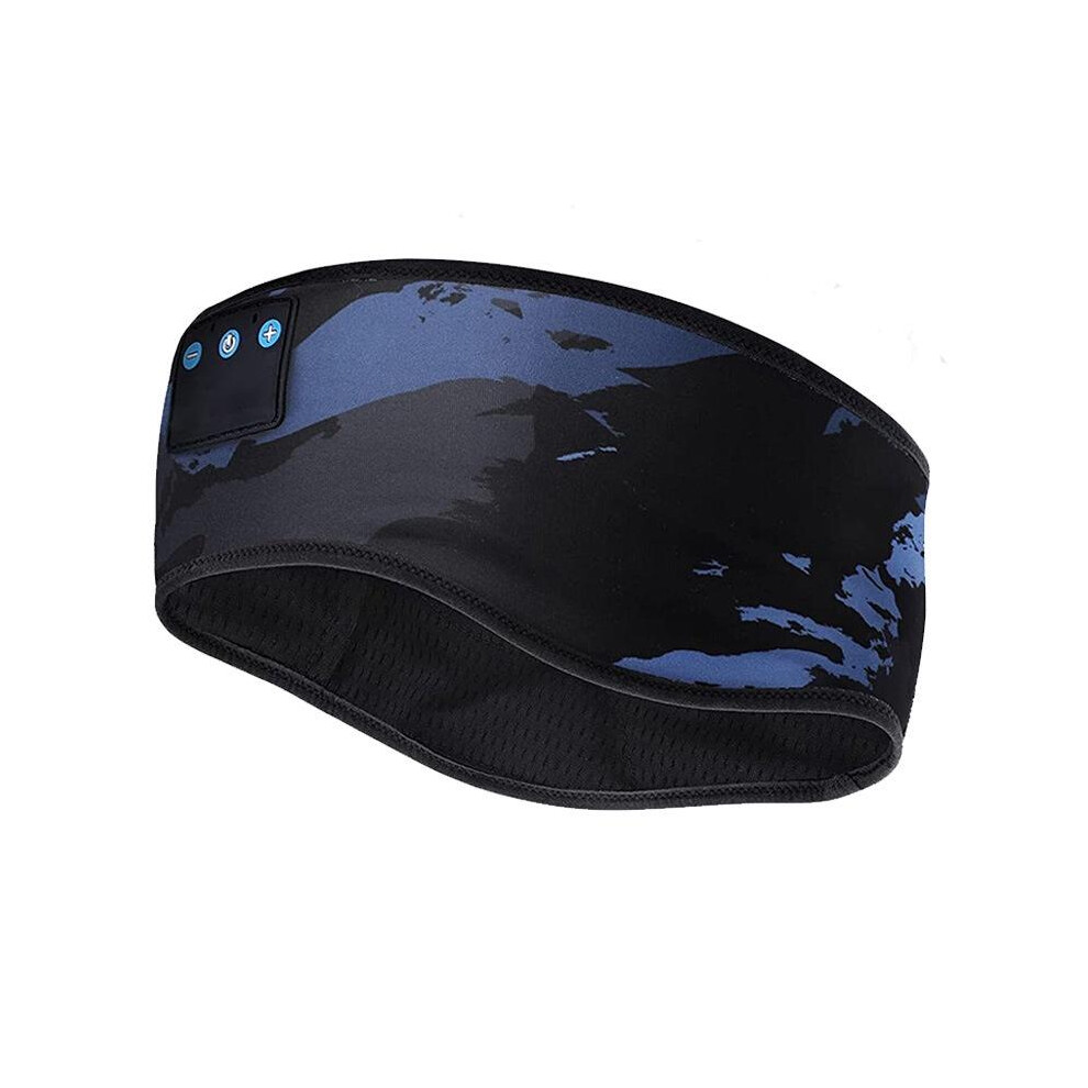 Casque Bluetooth bandeau pour dormir : stéréo HD ultra fin pour la course, l'insomnie, la méditation, les voyages, bleu