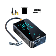 Tire Pump Electrical Mini 5V1A Rechargeable Digital Display Tire Inflator, 14.5cmx8cmx4.6cm(Black)