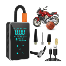 Gonfleur de pneus avec compresseur d'air Pompe à air 150 Psi avec manomètre et écran tactile Compresseur d'air portable pour gonfleur de pneus