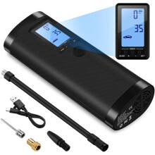 Gonfleur de pneus portable avec compresseur d'air Pompe à air électrique 150 psi avec manomètre Dissipation thermique Batterie externe rechargeable