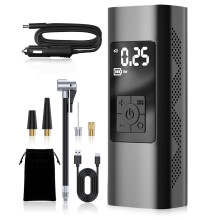 Compressor de Ar Portátil para Insuflador de Pneus Bomba de Ar Portátil S/Fios de 150 Psi para Pneus de Automóvel Visor Lcd Inflador de Pneus