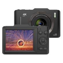 Appareil photo numérique pour enfants FHD 1080P avec carte SD 64 Go, zoom numérique 16x, portable, pour garçons et filles, noir