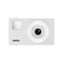 Appareil photo numérique rétro CCD 1080p pour adolescents, carte SD 32 Go, zoom 16x, blanc