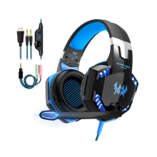 Casque de jeu avec microphone noir