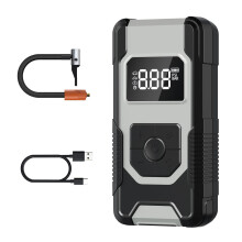 Compresseur d'air portable, gonfleur de pneus, pompe à air sans fil puissante de 150 psi pour pneus de voiture avec manomètre à écran LCD