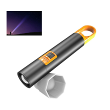 Zoomable Flashlights, High Lumens Super Bright LED Rechargeable Flash Light, Waterproof Handheld Camping Lights with Removable Lampshade(Black)