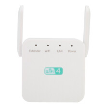 Opakovač signálu Wifi s jedným sieťovým portom 300 m s externou anténou (biela)