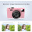 Câmara Digital Compacta 1080P 48Mp Tela Lcd de 3 0 Polegadas Foco Automático Zoom Digital 16X Anti-Vibração Flash Embutido Rosa 3