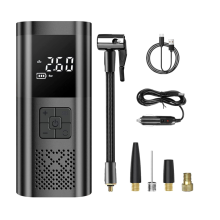 Tire Inflator Portable Air Compressor, Cordless Air Pump for Car Tires, Electric Inflator with 150PSI Digital Pressure Gauge,LED Light(Black)