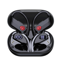 Earphones Wireless Bluetooth 5.3, Wireless Earbuds 120 Hours Noise Cancelling Headphones with Charging Case,IPX7 Waterproof Running Headphones(Black)