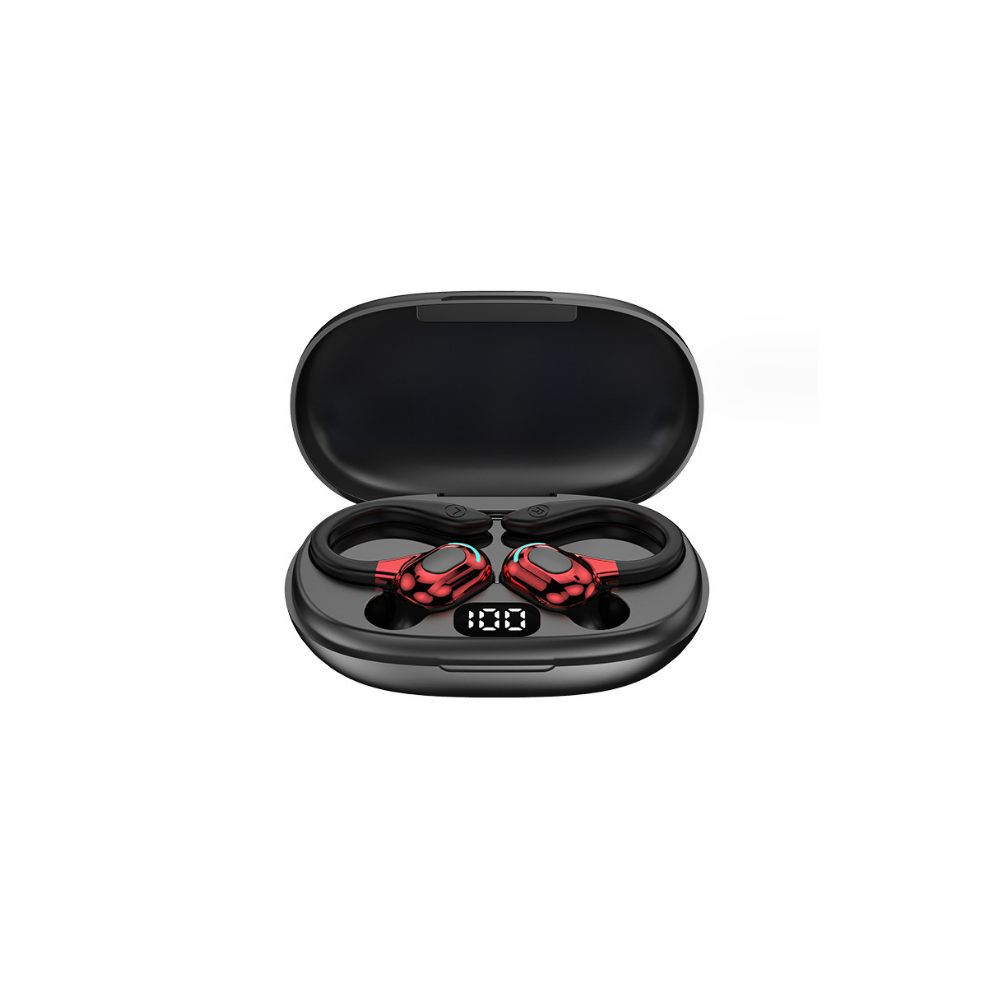 Wireless Earbud,Sports Bluetooth 5.3 Headphones,Bluetooth Earbud With Mic Deep Bass For Iphone/Android(Red) Red 6976918333605