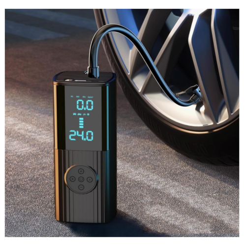 Compresseur d'air portable, gonfleur de pneus portable P008, noir 1