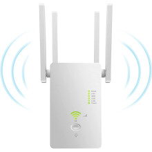 Wifi Extender Wifi Extender Zosilňovač signálu pre domáce kryty do 8 000 m2. Dvojpásmové zariadenia Ft a 40 2,4G/5G 1200 Mb/s biele