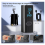 Compresseur d'air portable, gonfleur de pneus portable P008, noir 5