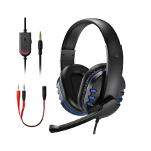 Gaming Headset for Ps-4 Ps-5, Headset for Xbox One s 3.5mm Wired Over-head Stereo Gaming Headphone with Mic Microphone Volume Control(Black)