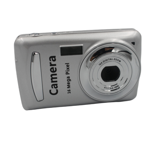 Câmera Digital de 16 Mp Câmera Ccd Pequena e Compacta com Display Lcd Estilo Retrô Adequada para Adolescentes e Adultos Prata