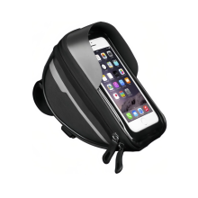 Bike Phone Holder Bag Waterproof Bike Phone Mount Bag Bike Accessories EVA Hard Shell Bike Phone Pouch with Rain Cover(Black)