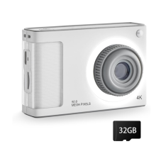 Appareil photo numérique pour enfants FHD 1080P avec carte 32 Go, 48 Mpx, zoom 8X, pour adolescents et enfants, argent