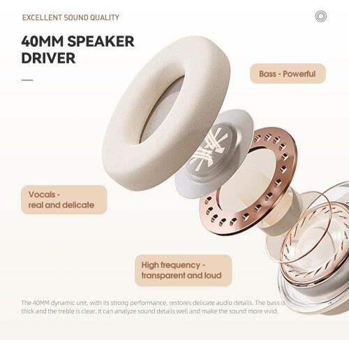 Casque stéréo sans fil Bluetooth 5.3 pour PC, mobile, PS4, PS5, blanc 2