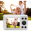 Câmera Digital de 16 Mp Câmera Ccd Pequena e Compacta com Display Lcd Estilo Retrô Adequada para Adolescentes e Adultos Rosa 6