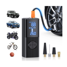 Tire Inflator Portable Air Compressor - 180PSI & 20000mAh Portable Air Pump, Accurate Pressure LCD Display, 3X Fast Inflation (Black)