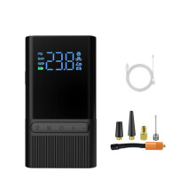Tire Inflator Electric Bike Pump - 150PSI Portable Air Pump with Pressure Gauge, for Road, Mountain Bicycles, E-Bike, Motorcycle, Balls(Black)