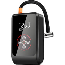 Portable Tire Inflator Air Compressor, Rechargeable Air Pump for Car, Motorcycle, Bicycle, and Sports Equipment(Black)