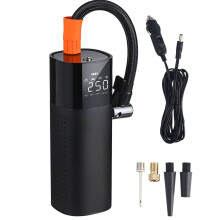 Compressor De Ar Portátil Para Pneus De Carro Bomba De Ar Infladora De Pneus 12v Dc Com Medidor De Pressão Bolsa De Armazenamento De Luz Le