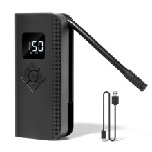 Compresseur d'air portable, gonfleur de pneus, pompe à air sans fil de 150 psi avec pression précise, écran LCD, lumière LED, mini pompe D