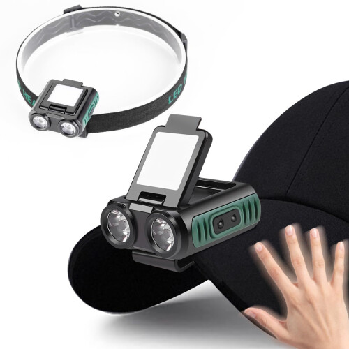 Vaileal Lampe Course A Pied - Lampe Running USB Rechargeable 500 Lumens IPX6 Étanche Lampe Pectorale Running 3 Modes Et 90° Réglable Angle LED Lampe